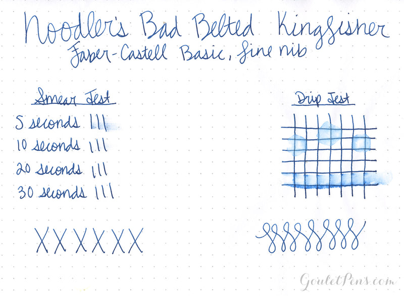 Noodler's Bad Belted Kingfisher - Ink Sample