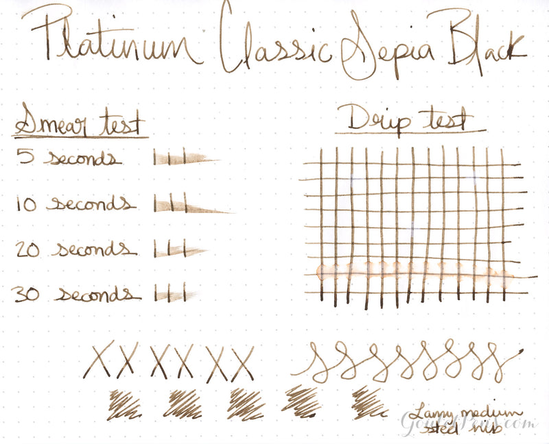 Platinum Classic Sepia Black - 60ml Bottled Ink