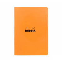 Rhodia Classic Side Staplebound A5 Notebook - Orange, Lined