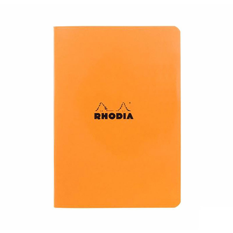 Rhodia Classic Side Staplebound A5 Notebook - Orange, Lined