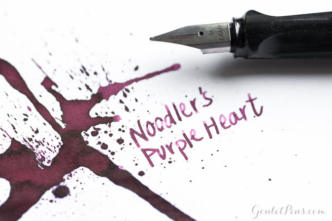 Noodler's Purple Heart Ink Splatter and LAMY AL-star