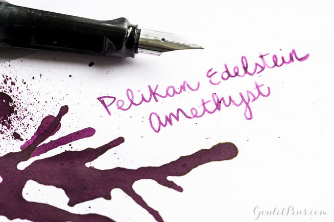 Pelikan Edelstein Amethyst ink splatter and LAMY AL-star