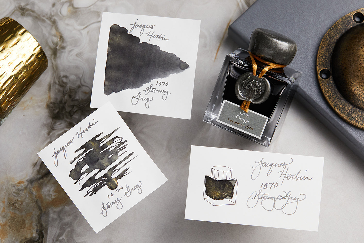 Jacques Herbin 1670 Stormy Grey: Ink Review - The Goulet Pen Company
