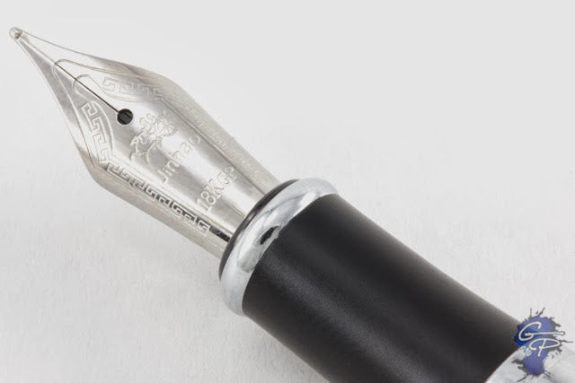 Uncapped Jinhao fountain pen close up