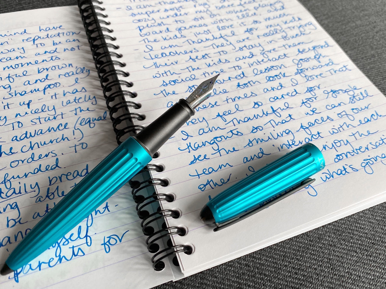 I journal on a Midori Travel Journal, using fountain pens and inks