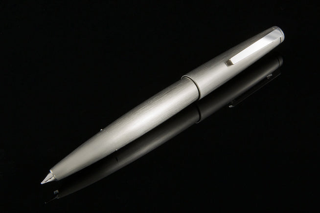 LAMY 2000 Stainless Steel fountain pen on black background