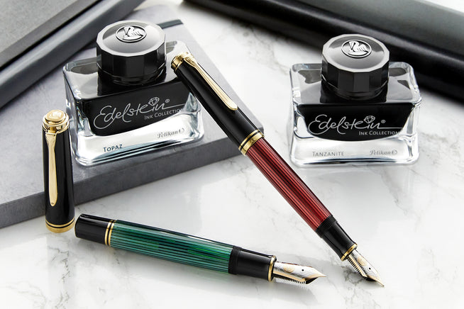 Pelikan ink bottles & fountain pens