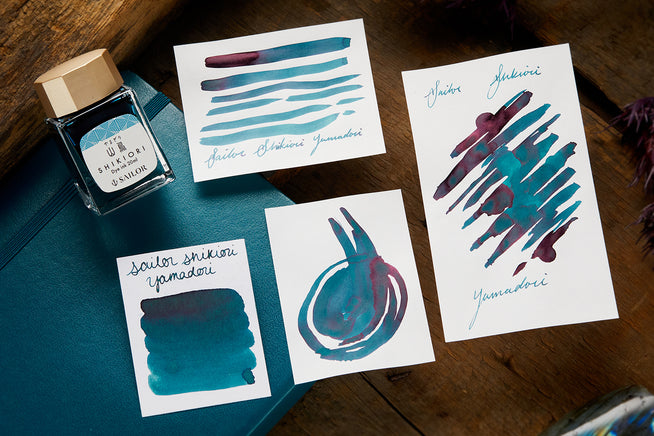 Sailor Shikiori Yamadori Ink Review, swabs