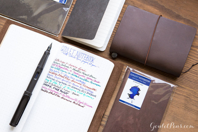 Goulet Notebooks with Tomoe River Paper on a desk