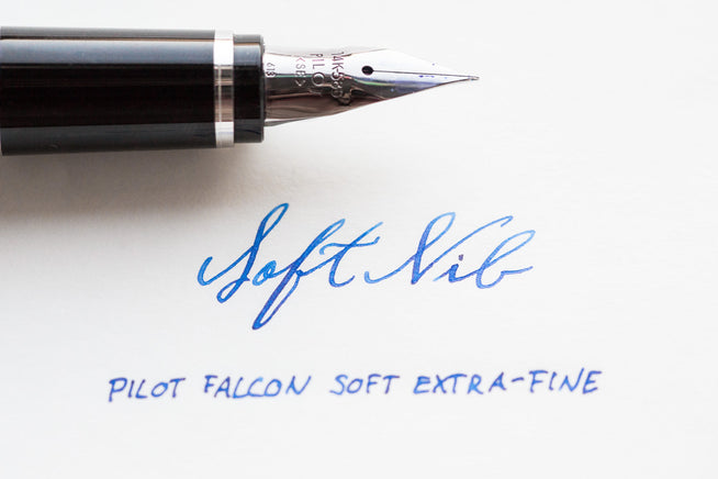 Pilot Falcon Fountain Pen in Soft Extra-Fine nib close up