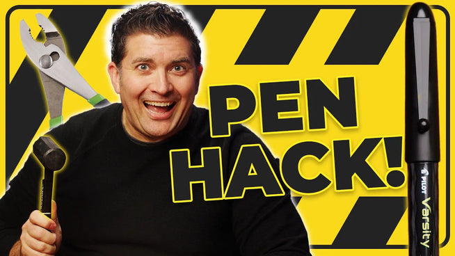 Brian Goulet, wrench, mallet, Pilot Varsity fountain pen