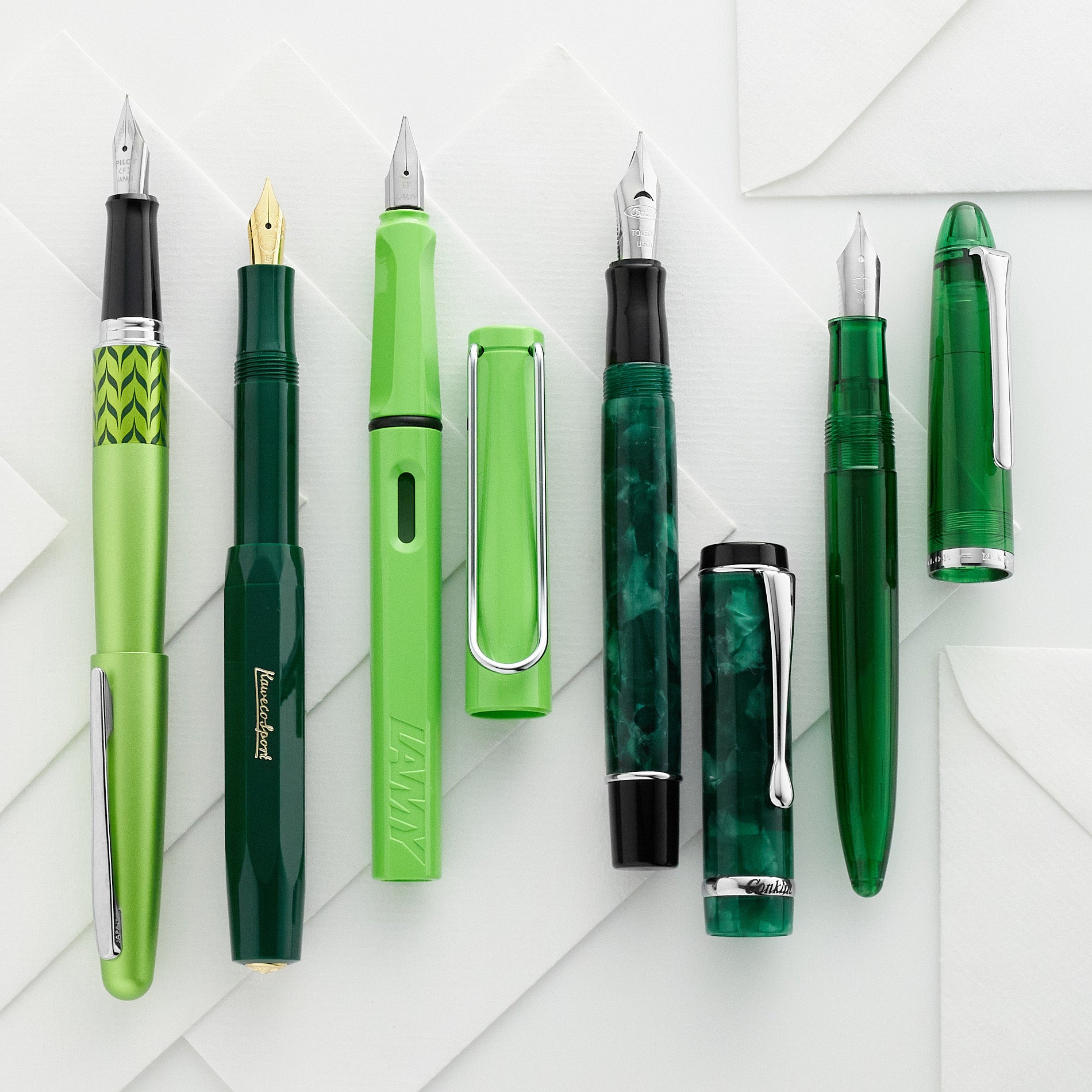 Green Pen Examples Green Fountain Pens - The Goulet Pen Company