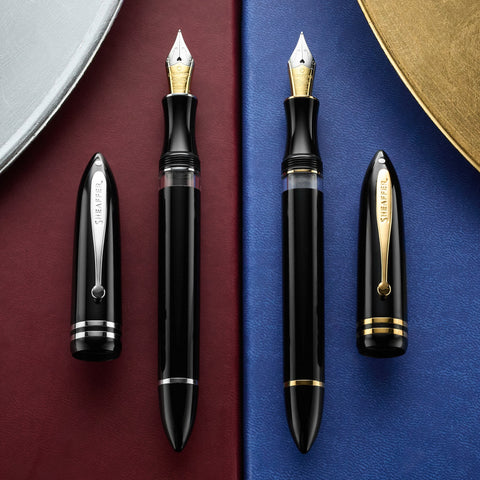 Sheaffer Balance III Fountain Pen - Glossy Black/Gold Black/Chrome 
