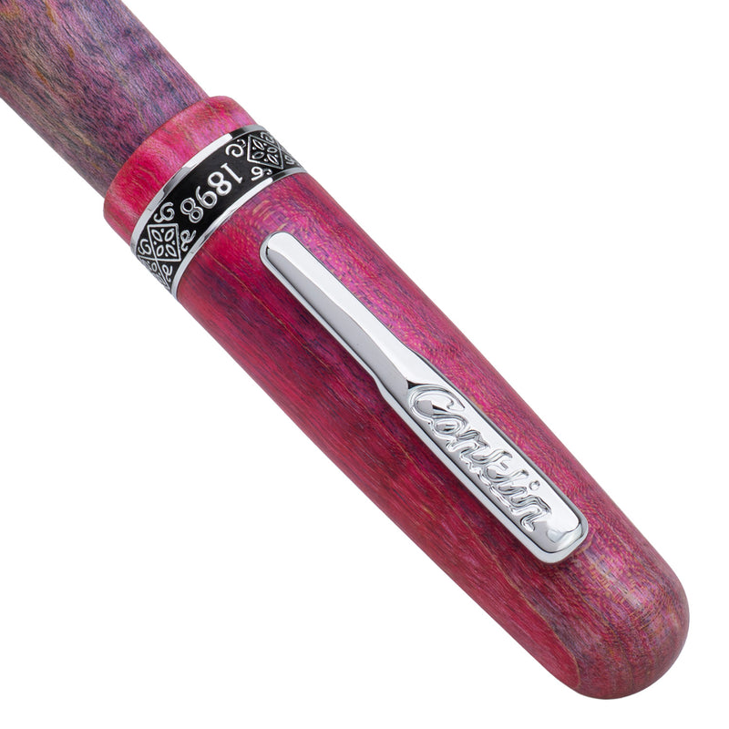 Conklin 1898 Fountain Pen - Stabilized Wood Matte Purple/Pink (Limited Edition)