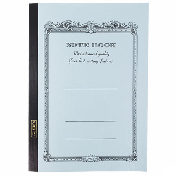 Lightblue notebook on white background