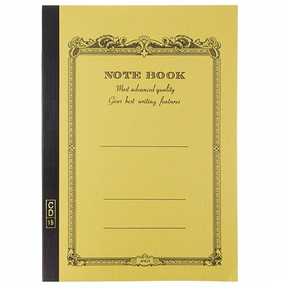 Mustard Yellow notebook on white background