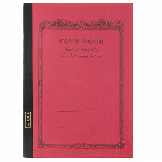 Apica CD-15 B5 Notebook - Red, Lined on white background