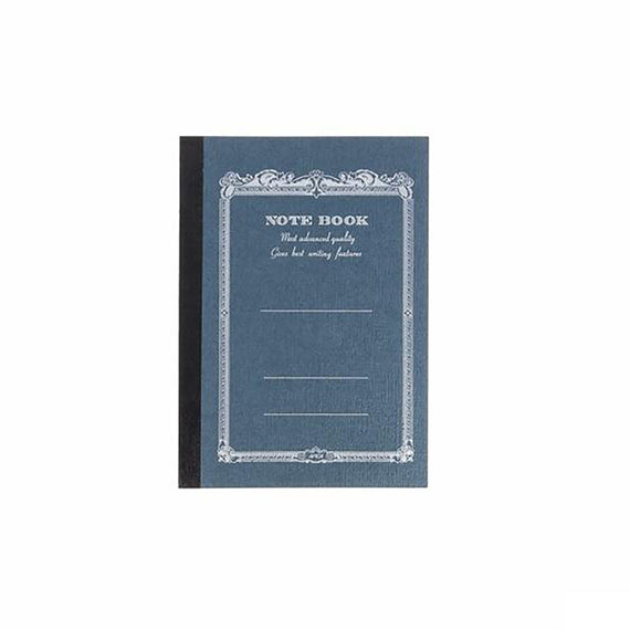 Navy blue notebook on white background
