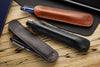 Aston Leather Single Slip Pen Pouch - Black