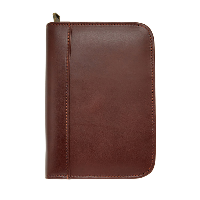 Aston Leather 10 Slot Pen Case - Cognac