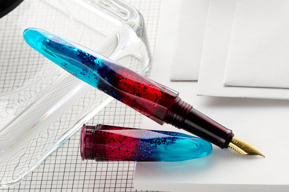 BENU Briolette Fountain Pen - Fiery Azure