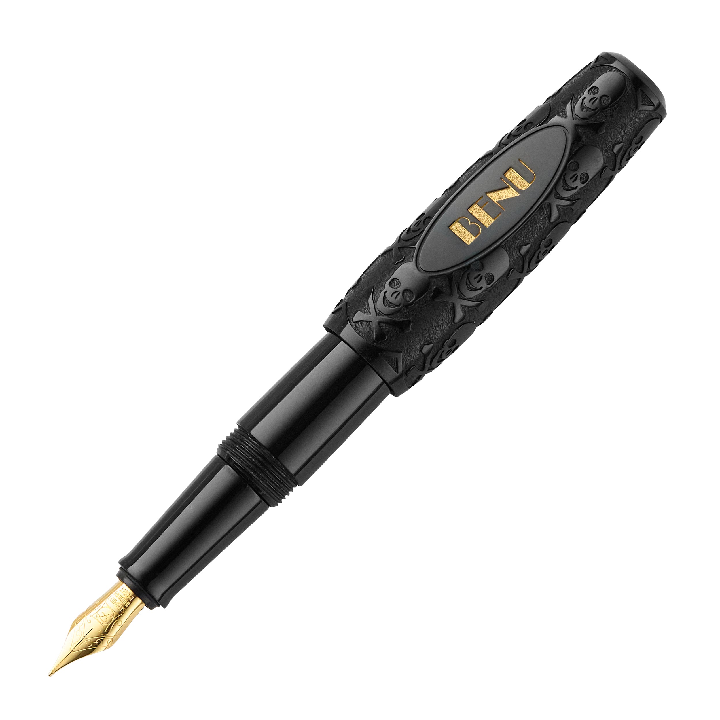 BENU Pixie Fountain Pen - Jolly Roger Black - The Goulet Pen Company