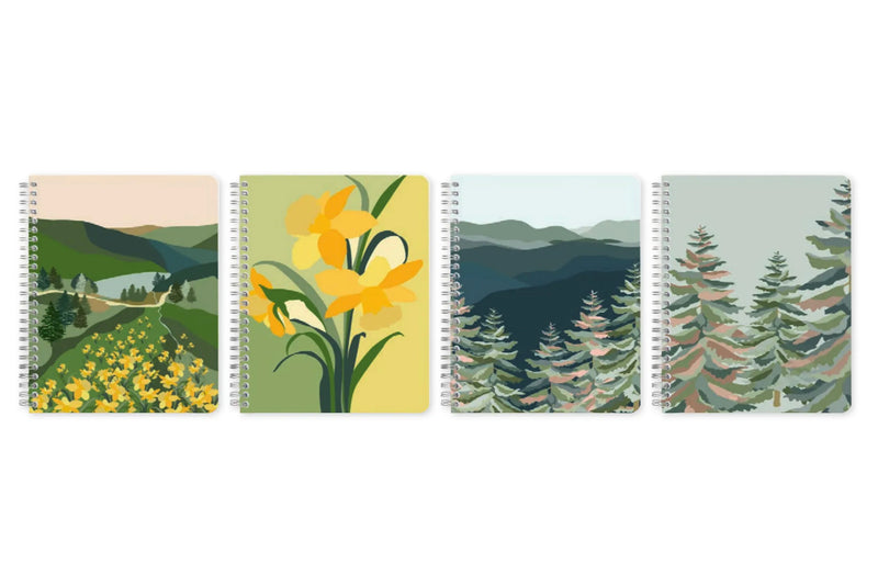 Clairefontaine 83494C - La Vie en Vosges, notitieboek met harde kaft, A6, 10,5 x 14,8 cm, 96 pagina's, effen, elastische sluiting, ass