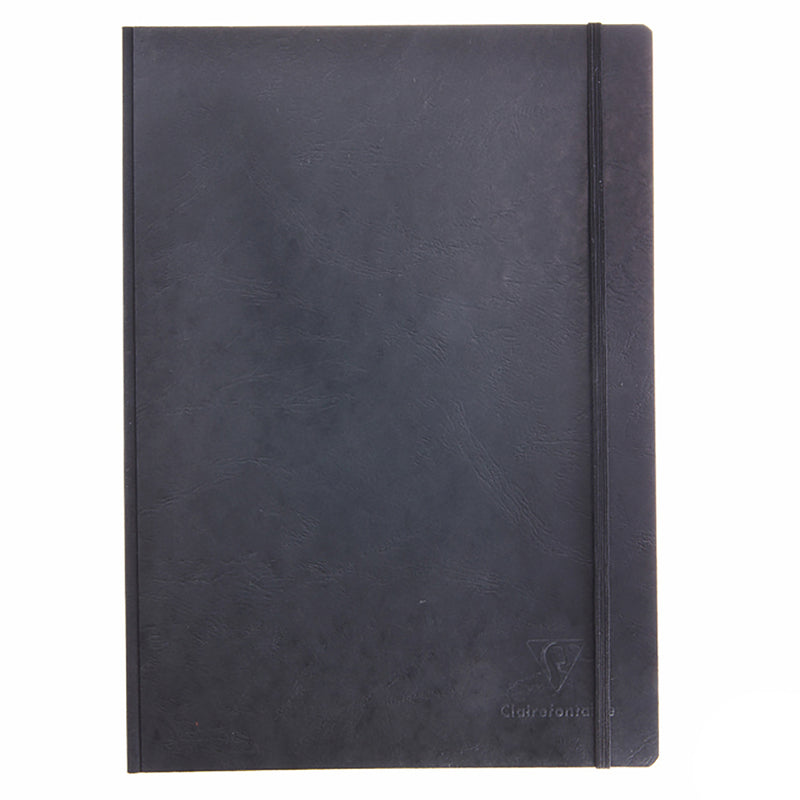 Clairefontaine Basic Clothbound A4 Notebook - Black, Lined