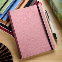 Clairefontaine Basic Clothbound A5 Notebook - Rose, Dot Grid