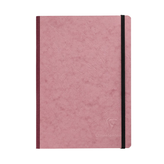 Clairefontaine Basic Clothbound A5 Notebook - Rose, Lined