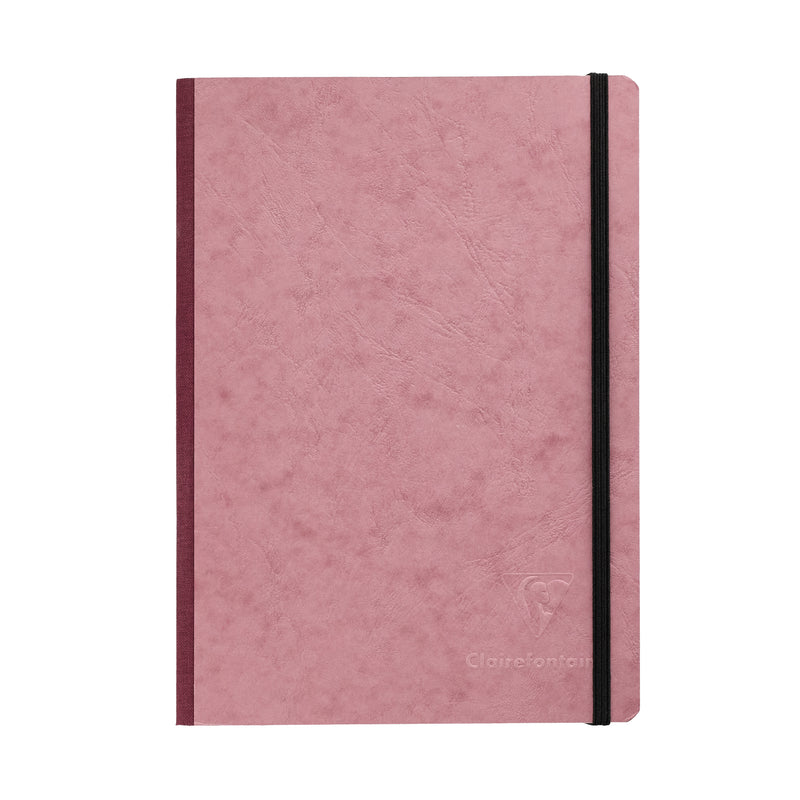 Clairefontaine Basic Clothbound A5 Notebook - Rose, Lined
