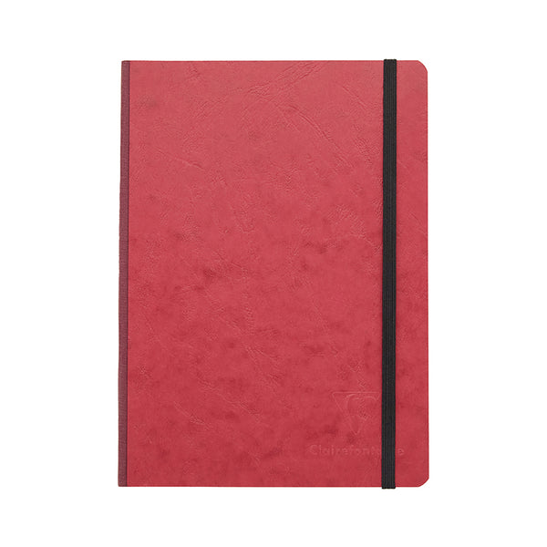 Clairefontaine Basic Clothbound A5 Notebook - Red, Lined - The