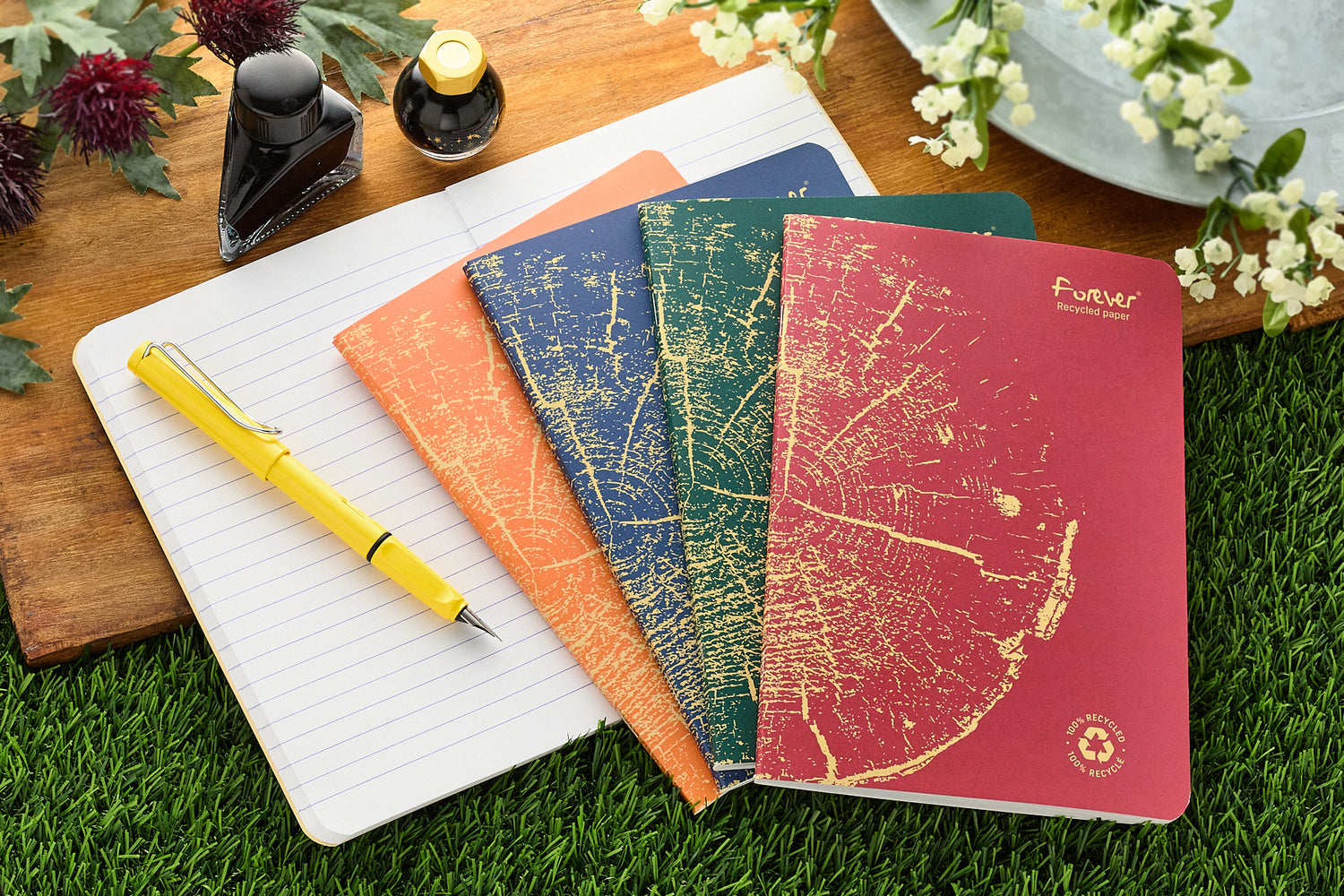 Clairefontaine Forever Recycled Staplebound A5 Notebook - Brick Red ...