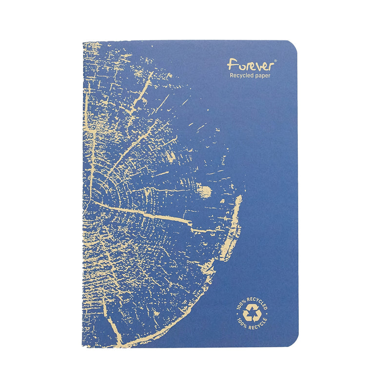 Clairefontaine Forever Recycled Staplebound A5 Notebook - Cobalt Blue