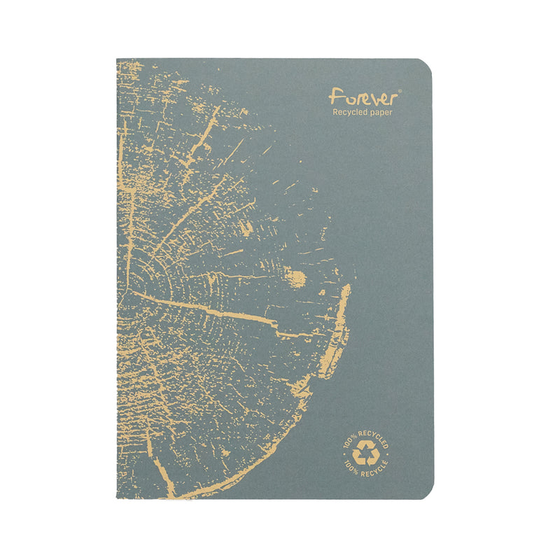 Clairefontaine Forever Recycled Staplebound A5 Notebook - Lead Gray