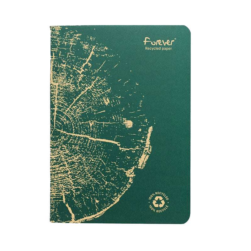 Clairefontaine Forever Recycled Staplebound A5 Notebook - Pine Green