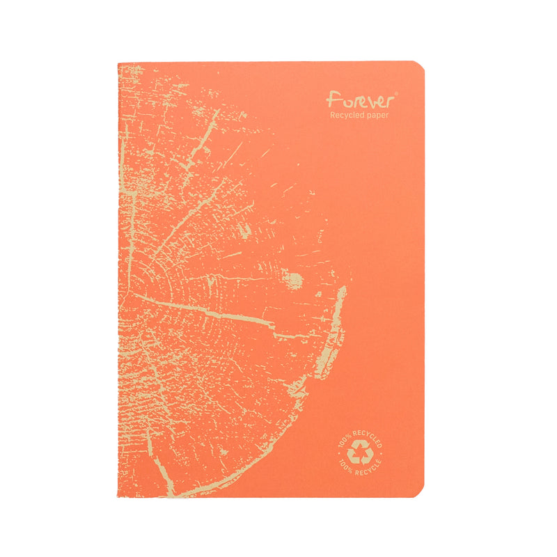 Clairefontaine Forever Recycled Staplebound A5 Notebook - Rust Orange