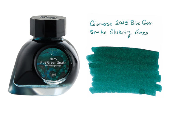 Colorverse Blue Green Snake Glistening Green (Special Edition) - 15ml Bottled Ink