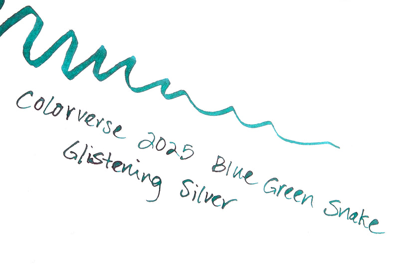 Colorverse Blue Green Snake Glistening Silver (Special Edition) - 15ml Bottled Ink