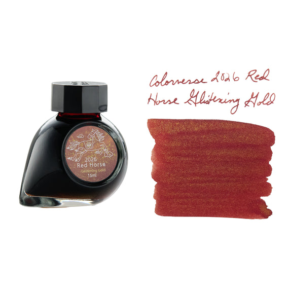 Colorverse Red Horse Glistening Gold - 15ml Bottled Ink