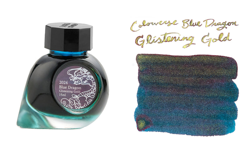 Colorverse Blue Dragon Glistening Gold (Special Edition) - 15ml Bottled Ink