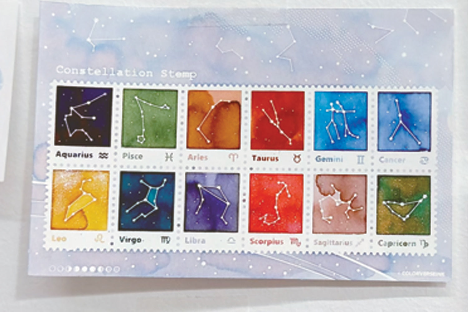 Constellations With Ink Colorverse Ink Art Cards - Constellation (Size C) - The Goulet Pen Company