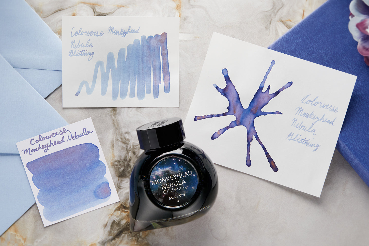 Colorverse Monkeyhead Nebula Glistening - Ink Sample - The Goulet Pen ...