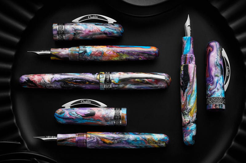 Conklin 1898 Fountain Pen - Primary Manipulation 4.5 Chrome (Limited Edition)