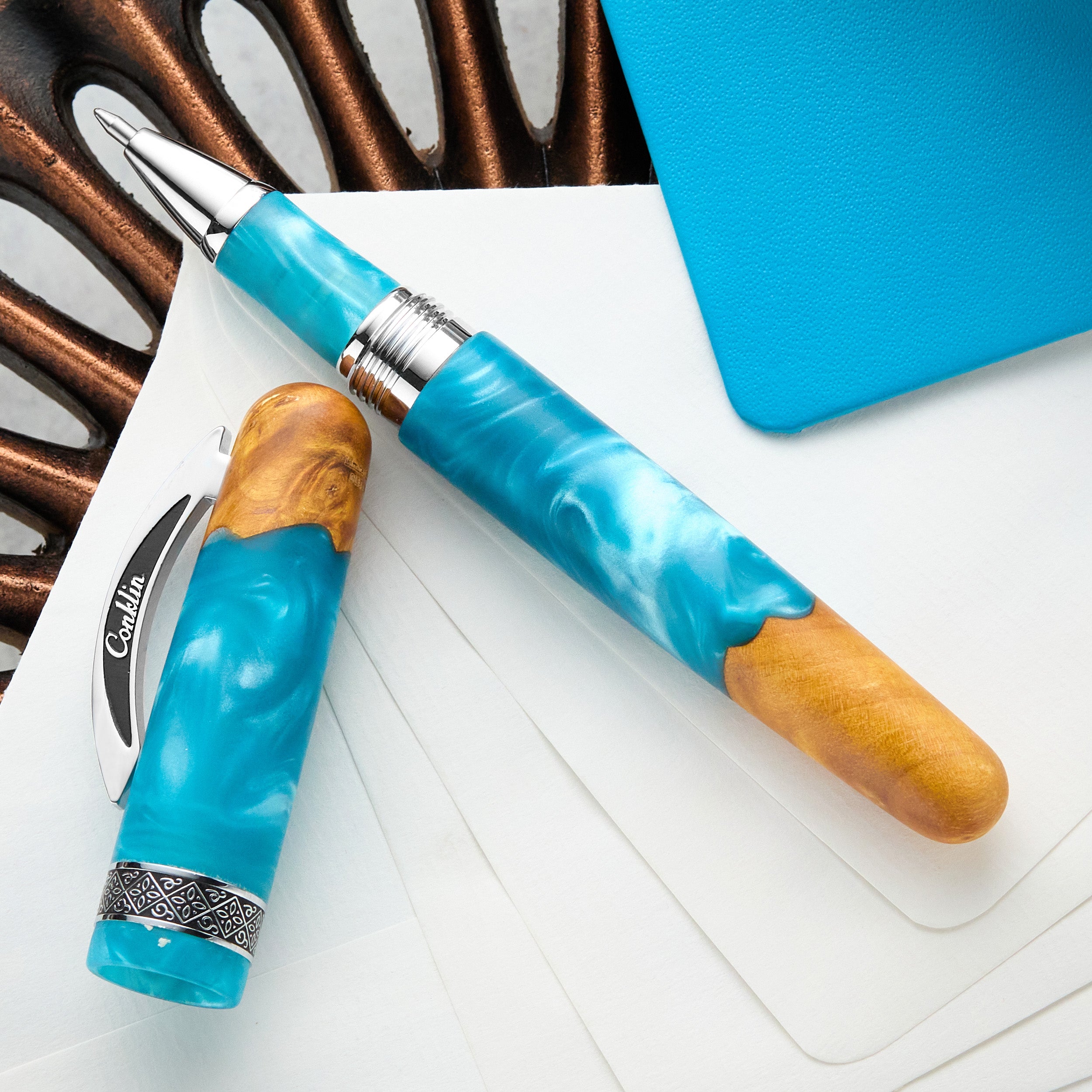 Conklin 1898 Spectra Fusion Blue Gel Rollerball Pen (Limited