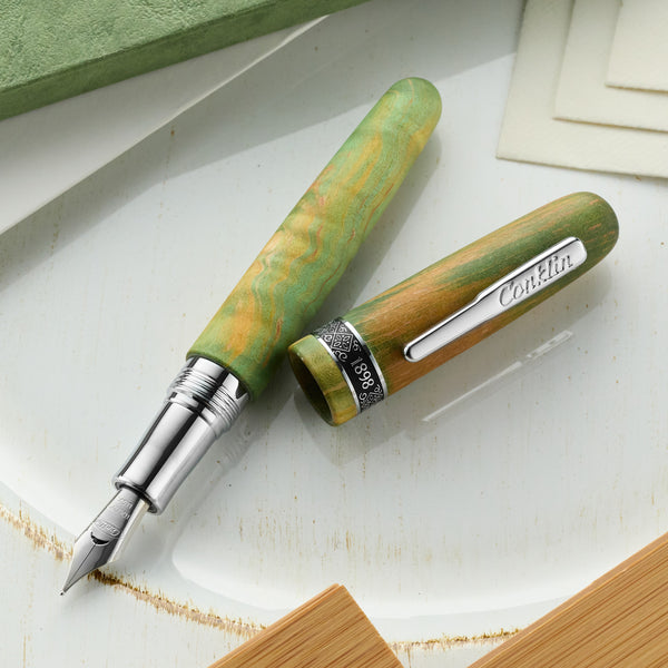 Conklin 1898 Fountain Pen - Stabilized Wood Matte Green (Limited