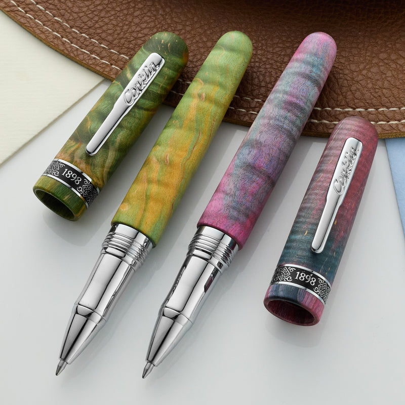 Conklin 1898 Gel Rollerball Pen - Stabilized Wood Matte Purple/Pink (Limited Edition)