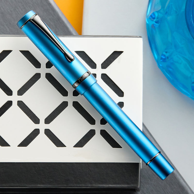 Conklin Duragraph Fountain Pen - Matte Blue PVD (Special Edition)