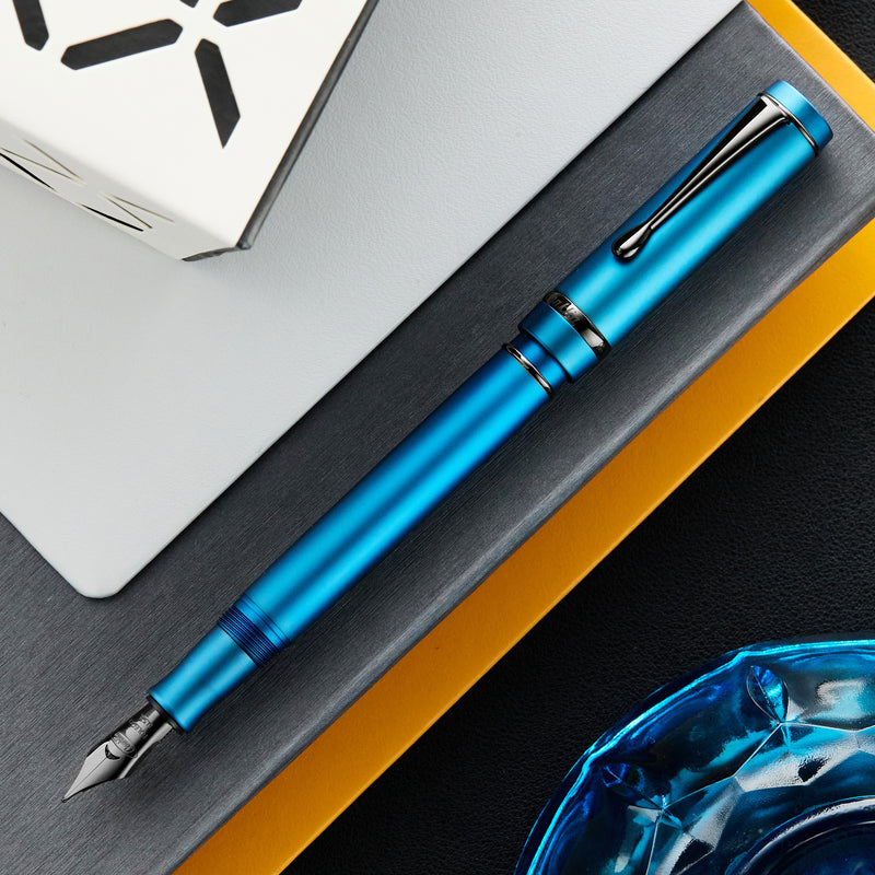 Conklin Duragraph Fountain Pen - Matte Blue PVD (Special Edition)