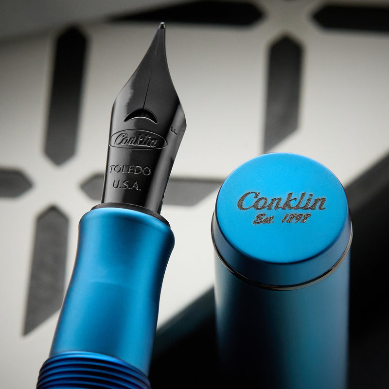 Conklin Duragraph Fountain Pen - Matte Blue PVD (Special Edition)